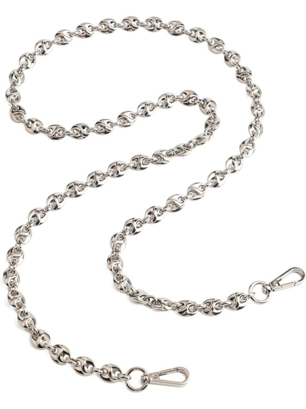 Luxury Chain Handle Purse Strap Replacement, 47 Inch Silver, Stylish Accessory